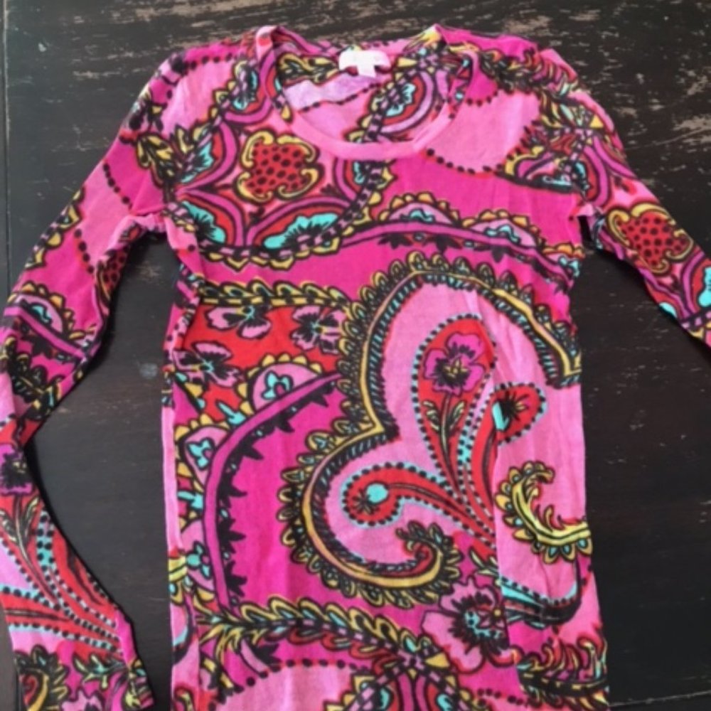 Lily Pulitzer Pink Print Sweater XS